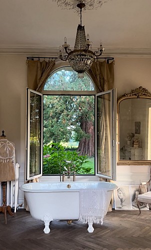 Petit salon_RDC_avec baignoire et vue parc