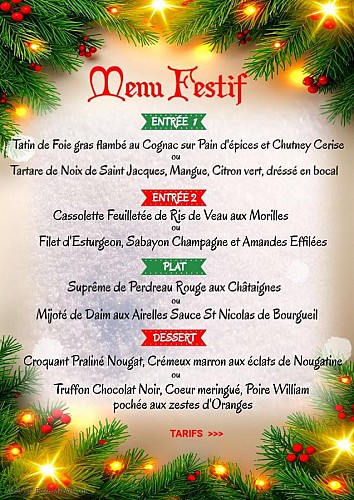 Grill le Courcelles - Menus de Fêtes