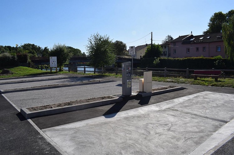 Photo de l'aire de camping-car de Docelles (en attente de visuels pour celle de Bruyères)