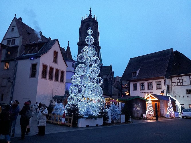 marché de Noël devant le restaurant