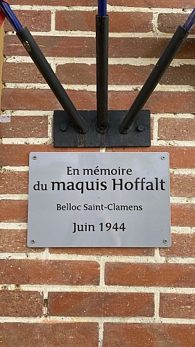 Plaque hommage au Maquis Hoffalt