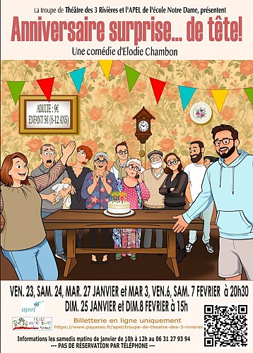Théâtre "Anniversaire surprise ...de tête"