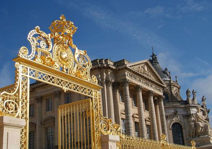 Entrada al Palacio de Versalles, visita con audioguía (transporte desde París)