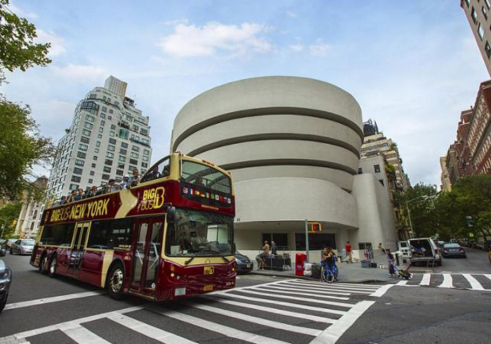 Tour de New York en bus à arrêts multiples – Pass 1 ou 2 jours (Uptown & Downtown Manhattan)