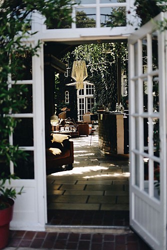 Patio accès piscine