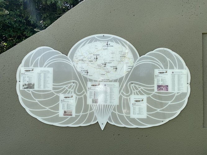 Mémorial USAAF Carte Explicative - PICAUVILLE