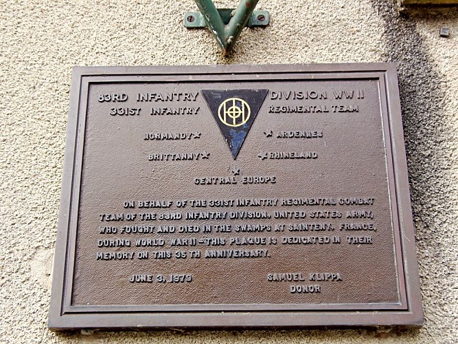 Plaque 83rd US Infantry Division_Sainteny