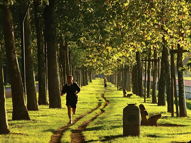 Jogging autour de la prairie à Caen