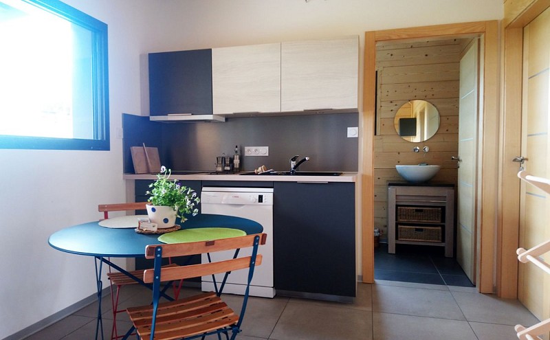 Apple and mirabelle plum apartment