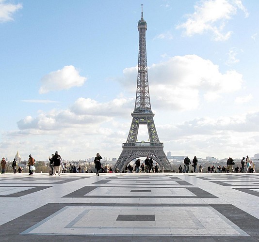 Mittagessen am Eiffelturm, Stadtrundfahrt durch Paris und Bootsfahrt auf der Seine - „ohne Anstehen"