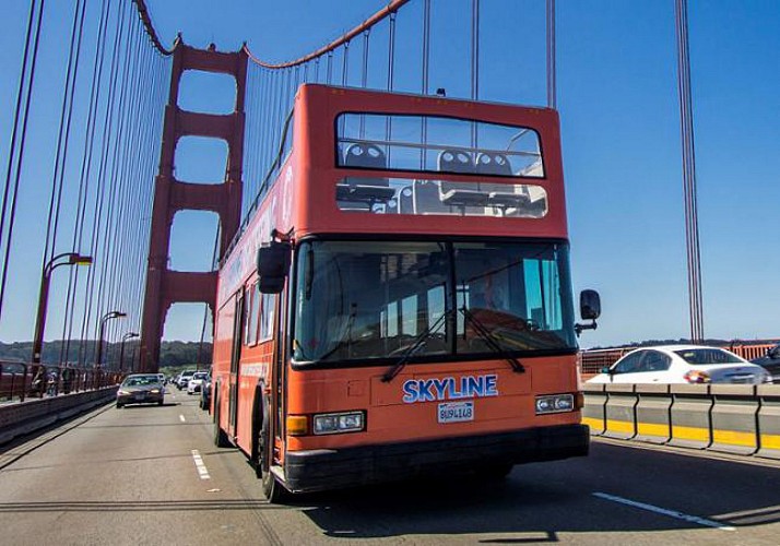 All of San Francisco by hop-on hop-off bus - 1 or 2 day pass with options for a night tour