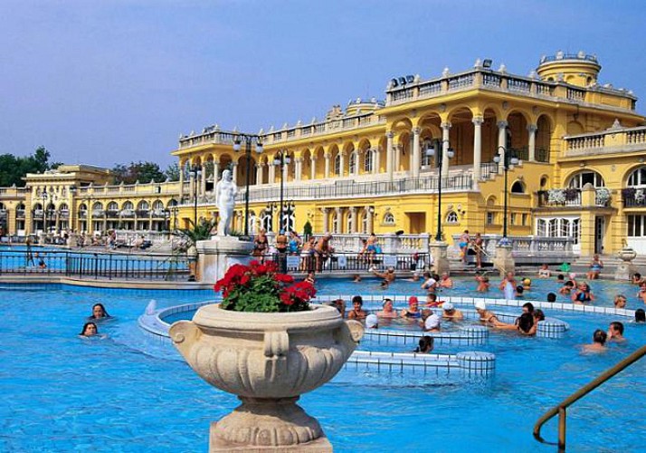 Bains thermaux Széchenyi + Visite guidée et dégustation au Musée Pálinka - Budapest