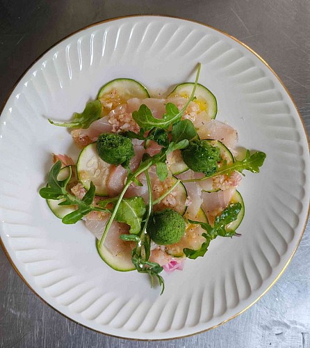 Carpaccio de lieu jaune