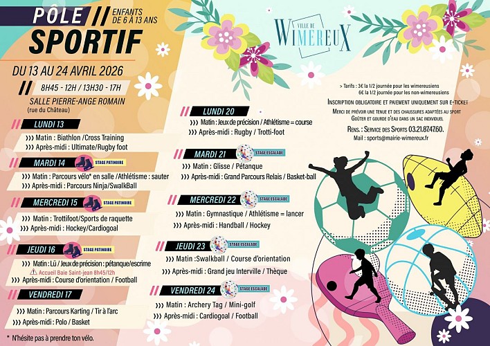 Pôle sportif : Vacances de pâques