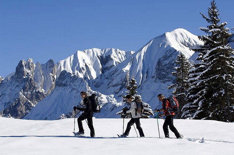 Raquetas de nieve : los itinerarios