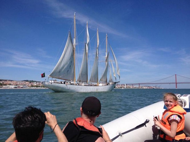 Croisière en zodiac dans la baie de Lisbonne (1h) - en français