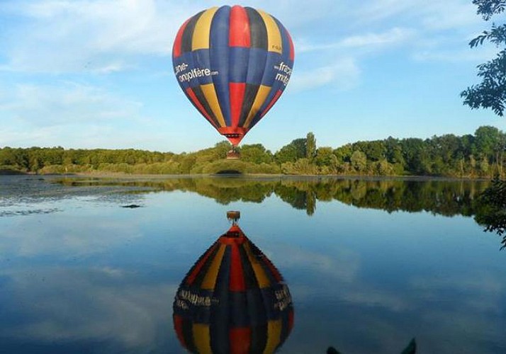 Flug im Heißluftballon in Fontainebleau