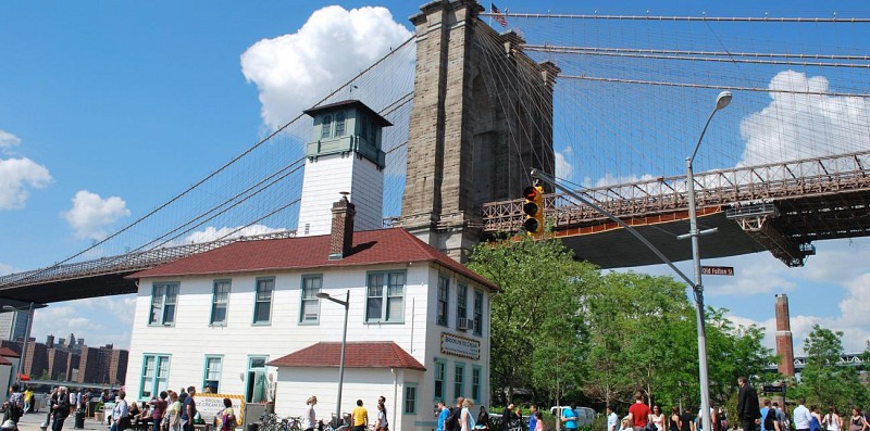 ponte di brooklyn in bicicletta