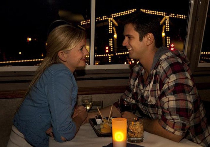 Crociera romantica a lume di candela sui canali di Amsterdam