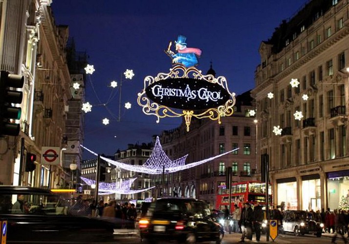 Tour de Londres en autobús de dos pisos en navidad