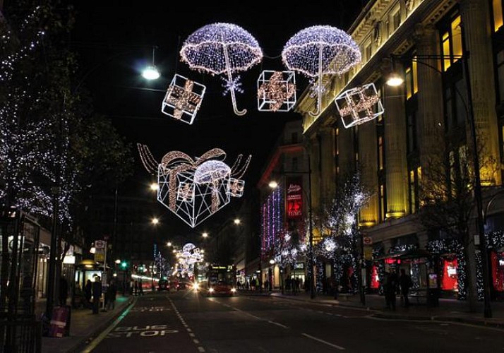 Tour de Londres en autobús de dos pisos en navidad