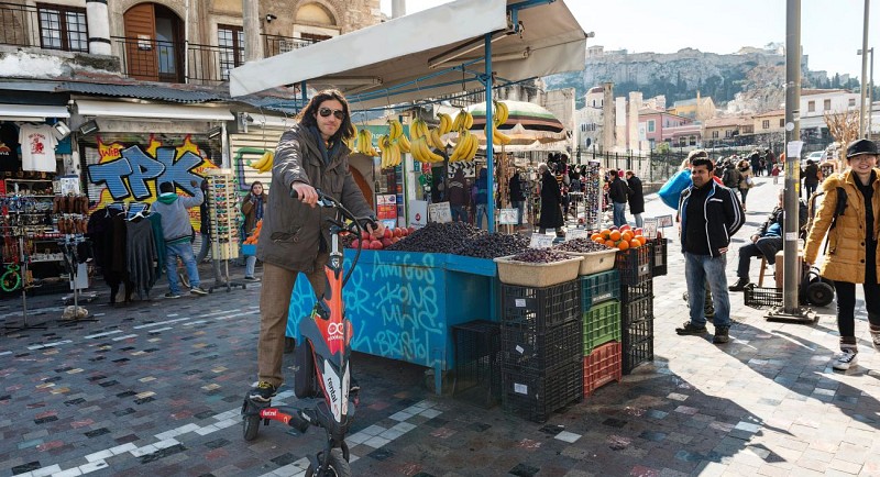 Balade gourmande en trikke dans Athènes
