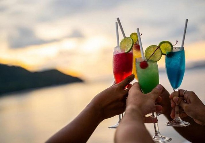 Croisière Premium de 3h en catamaran au large de La Réunion, au départ de Saint-Gilles-les-Bains - Cocktails et snacks inclus