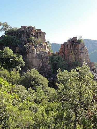 Climbing in the Gorges du Blavet