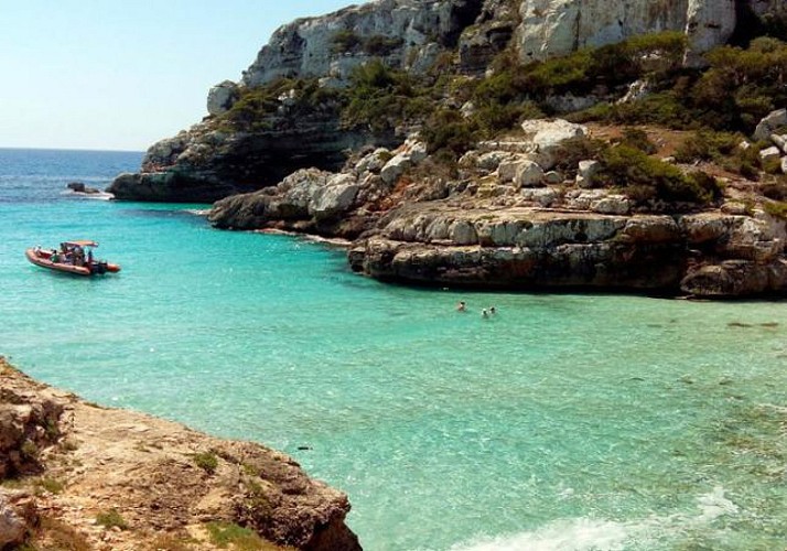 Tour guidé en bateau sur la côte turquoise de Palma de Majorque