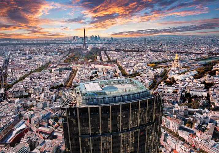 Vista de París de 360º desde la Torre Montparnasse (piso 56)