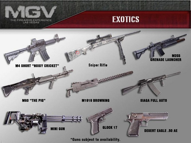 Las Vegas Gun Shooting: tiro con verdaderas armas de fuego