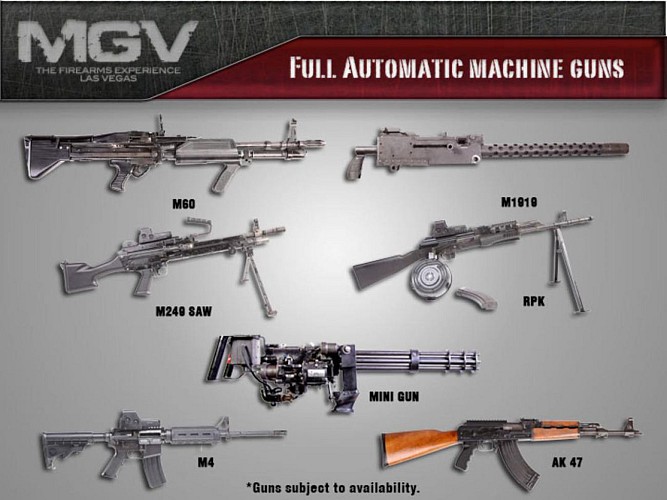 Las Vegas Gun Shooting : tir sur cible avec de véritables armes à feu