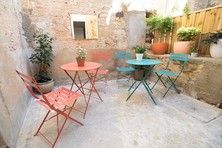 Chez PataPom - Fresnay-sur-Sarthe - terrasse