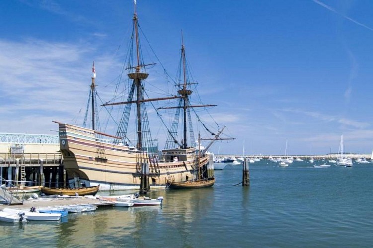 Historic trip to Plimoth Plantation, a reconstructed pilgrim village, and tour of the Mayflower II