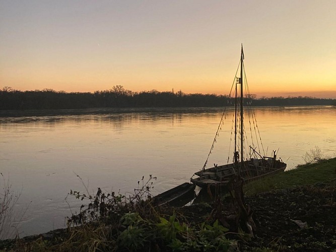 Couché de soleil sur la Loire