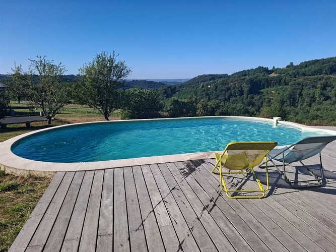Cabanes du paradis piscine