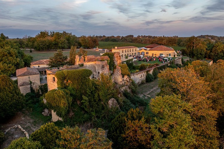 CHÂTEAU D AIGUILHE_VUE AERIENNE©artiste-associe_photographes_bordeaux