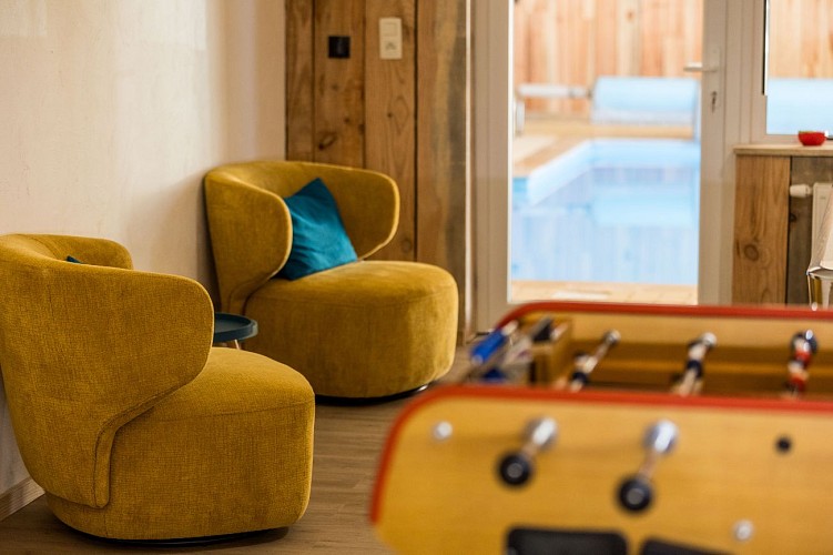 Salle Jeux Gite au P'tit Tchestê à Hontanx avec Gites de France Landes