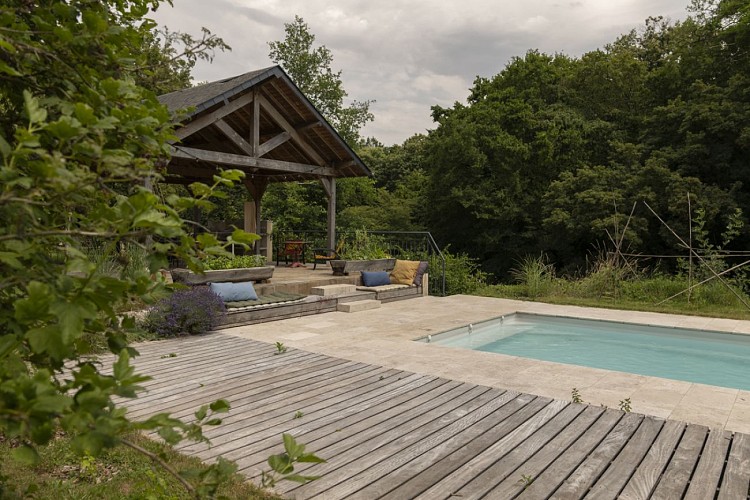 Chambres et table d'hôtes le Vaux Jouin_Marçon_La piscine