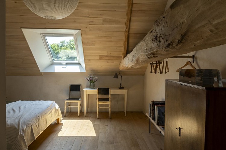 Chambres et table d'hôtes le Vaux Jouin_Marçon_Chambre Jaune