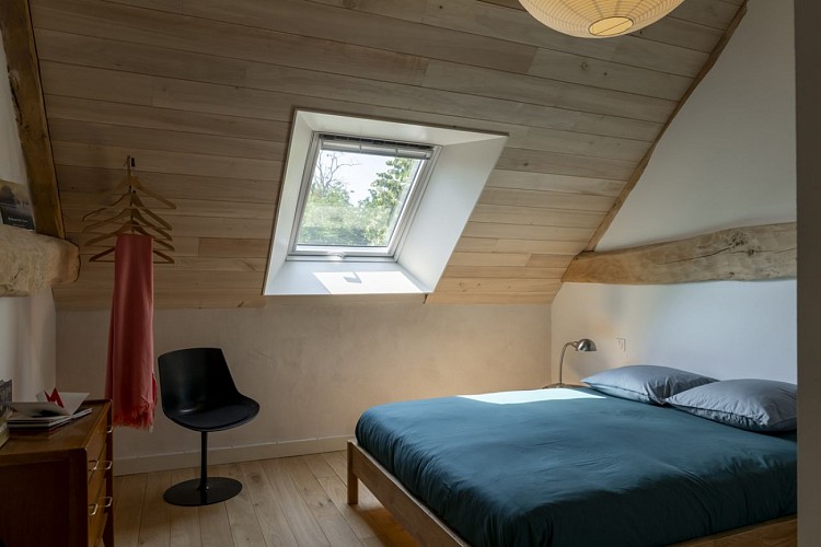 Chambres et table d'hôtes le Vaux Jouin_Marçon_chambre bleue