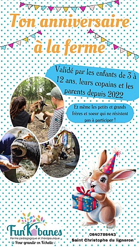 ANNIVERSAIRE A LA FERME - FUN K'BANES
