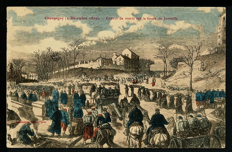 Convoi de morts au combat - 1870