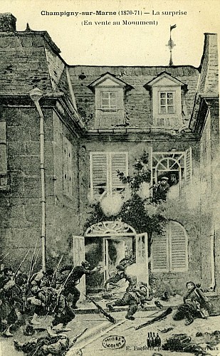 Combat de rue Bataille de Champigny - 1870