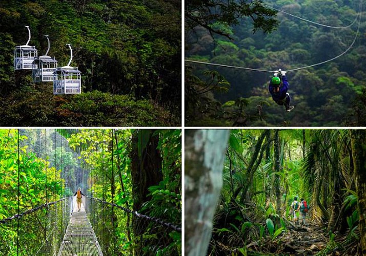 Ultimate explorer : téléphérique, tyroliennes, pont suspendu et balade en forêt - A proximité du Parc national Braulio Carrillo