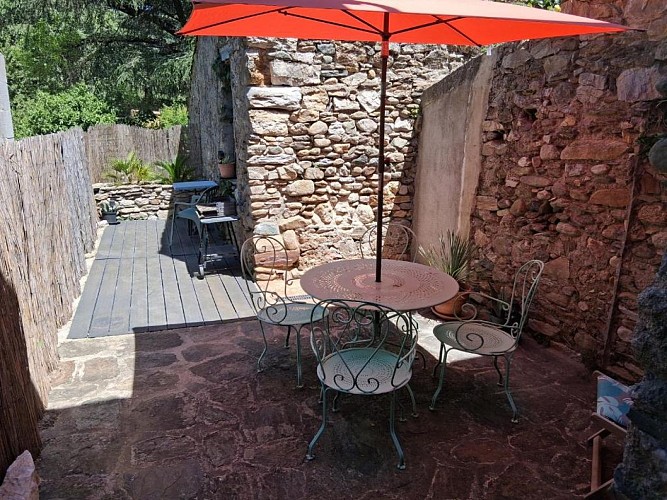 Gite Les Volets Bleu - Terrasse