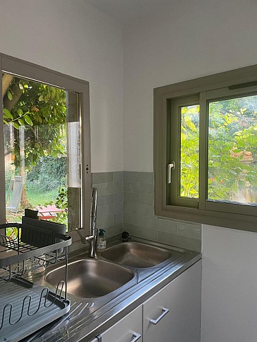 cuisine donnant sur le jardin