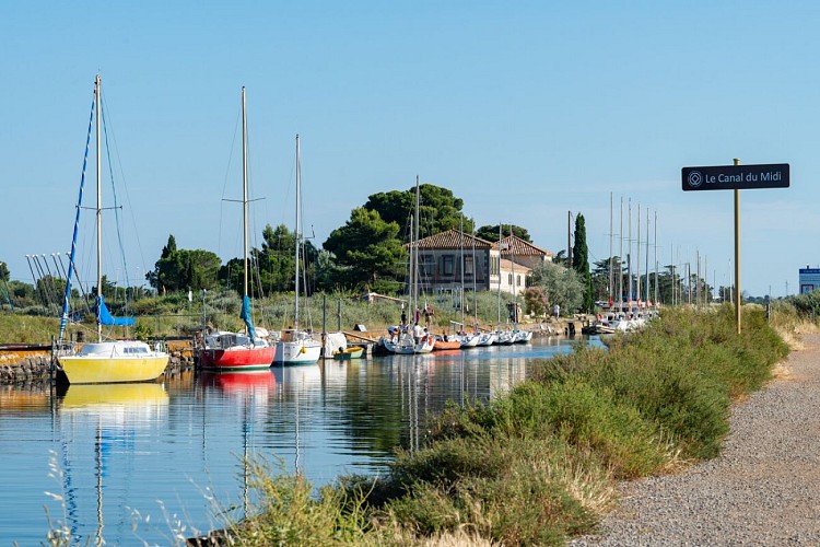 La pointe des Onglous et le canal du Midi à Marseillan