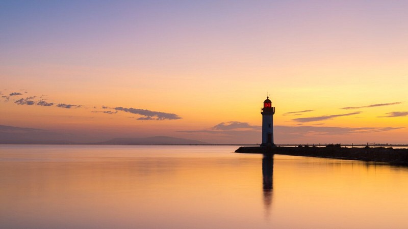 La pointe des Onglous et le canal du Midi à Marseillan