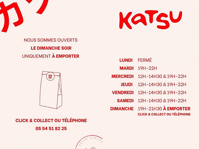 Horaires KATSU